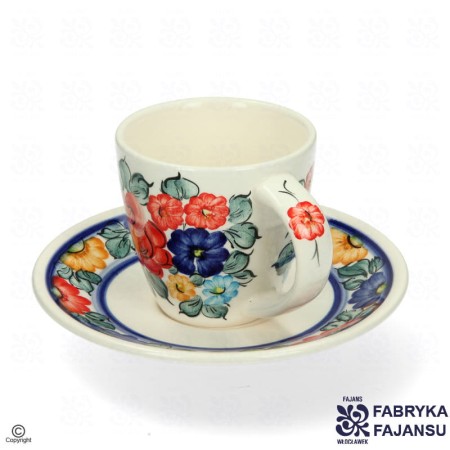 Filiżanka Espresso Mika 100 ml Kolorowa w kwiaty