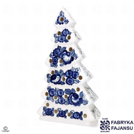 Choinka lampion H 31 Kobalt na tealight