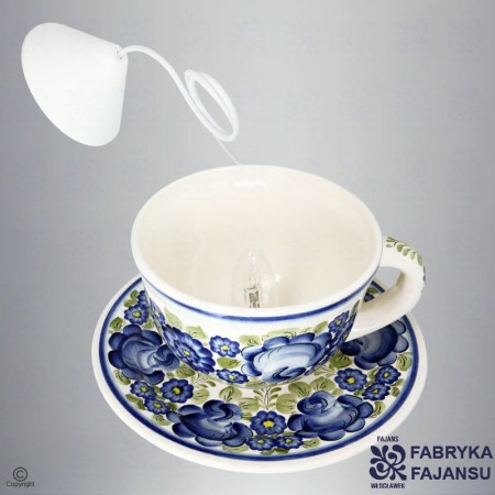 Lampa Wisząca Filiżanka E14 Kobalt Zieleń