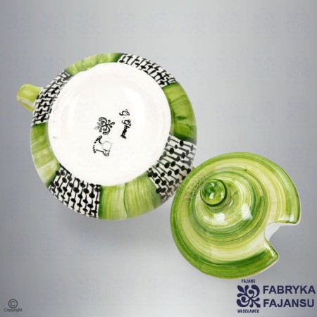 Oryginalna Cukiernica 11cm Grażyna Pistacja Fajans Włocławek