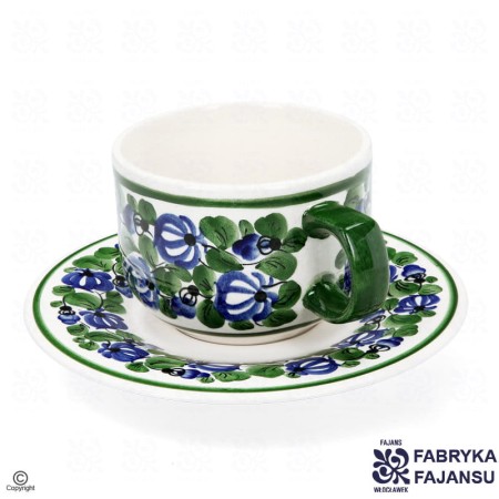 Filiżanka Ola 250 ml Szyszka Zieleń Fajans Włocławek