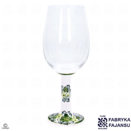 Kieliszek z fajansu włocławek zieleń