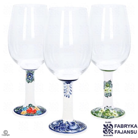 malowane kieliszki z fajansu włocławek