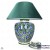 ogromna lampa londynka zielona fajans