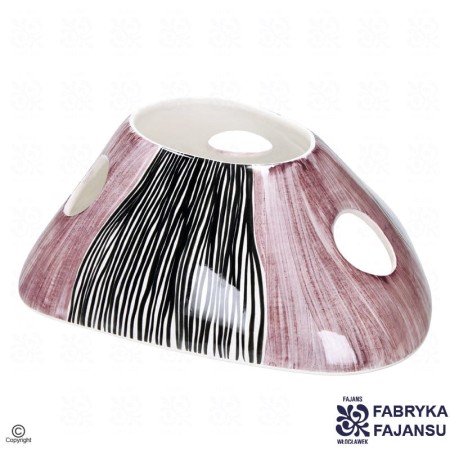 Klosz do Lampy Rogatej Wzór 407 różowy Elżbieta Piwek-Białoborska