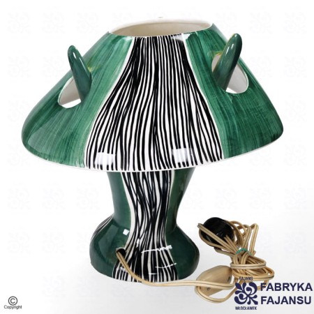 Lampa Rogata zielona Wzór 407 Fajans Włocławek dobieranie koloru klosza
