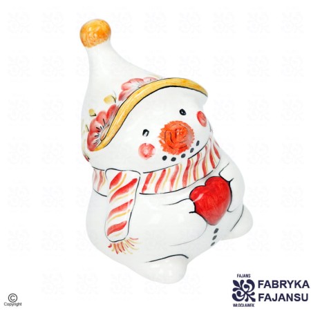 Figurka Bałwanek H 12 fajans włocławek