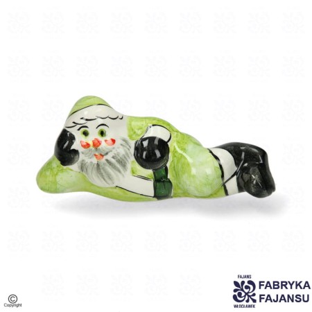 Figurka Mikołaj Leżący Zielony